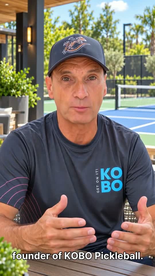 Mark, founder of KOBO, at the pickleball court