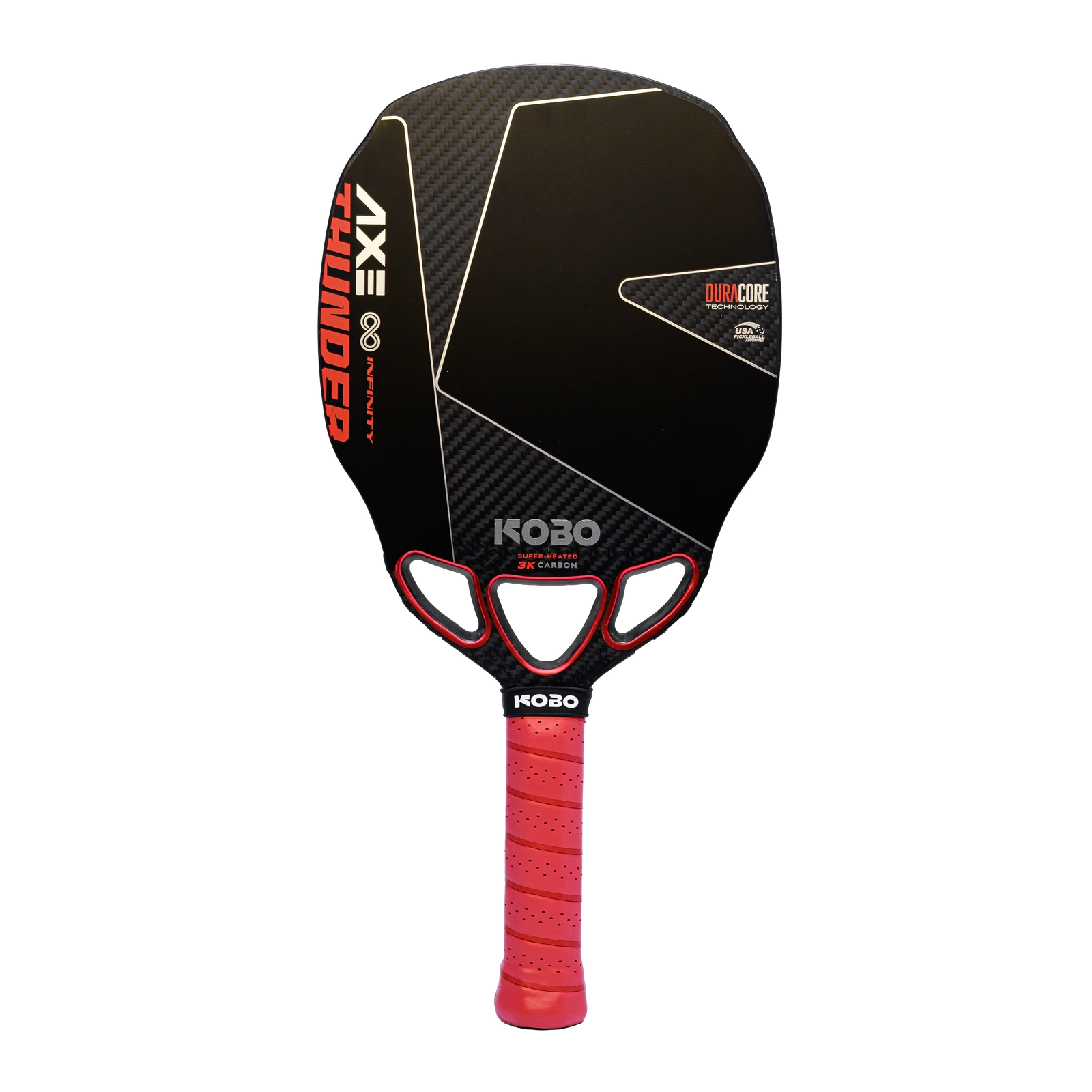 Original KOBO Thunder AXE paddle photograph with red grip and three air channels